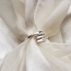 Dainty Silvertone Arrow Ring